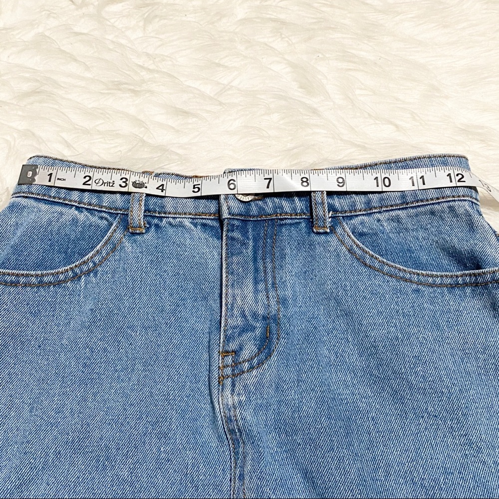 Light Blue Denim Jean Mini Skirt - Picture 3 of 6
